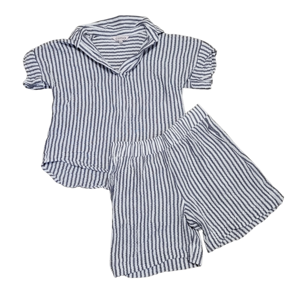 Nanette Lepore Blue and White Striped Pajama Set